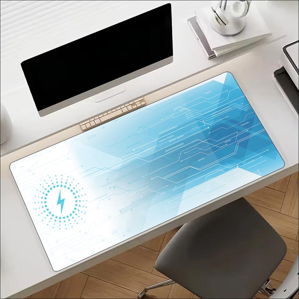 Office Tech Set Up - بساط فأرة ممدد بنمط تروس من