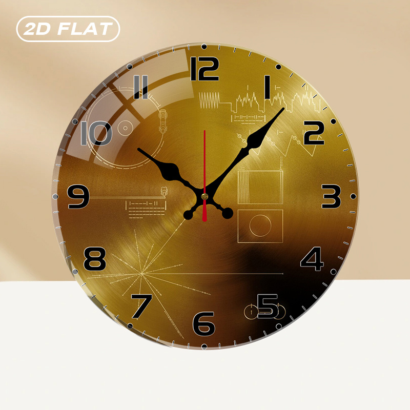 Office Tech Gifts - ساعة حائط أكريليك صامتة مستديرة بتصميم