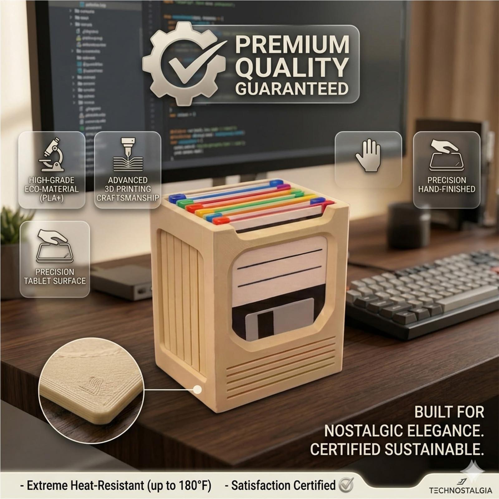 The Office Tech - مجموعة حاملات أكواب بتصميم تقني عتيق،