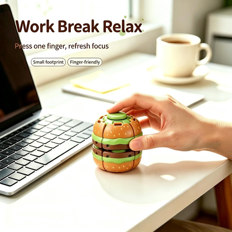 سبينر فيدجت على شكل برجر مطبوع - مراجعة Cool Office Tech Gadgets وسعره