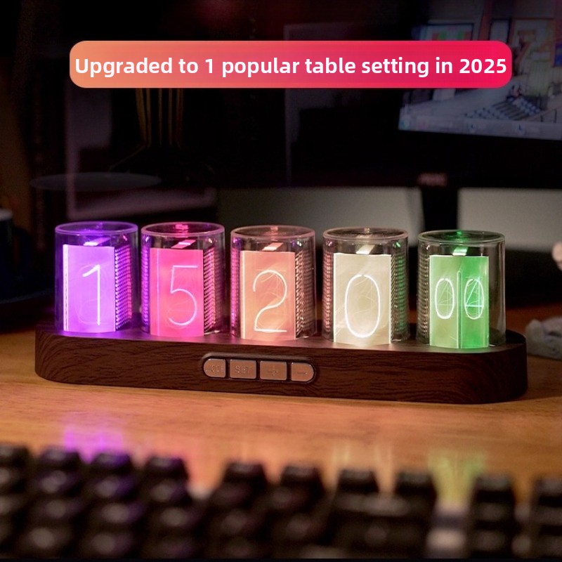 LED Nixie أنبوب ساعة RGB الألع - مراجعة Office Tech Set Up وسعره