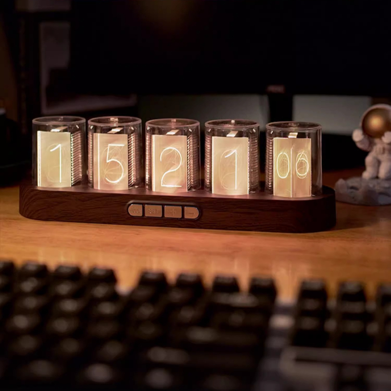 LED Nixie أنبوب ساعة RGB الألع - مراجعة Office Tech Set Up وسعره
